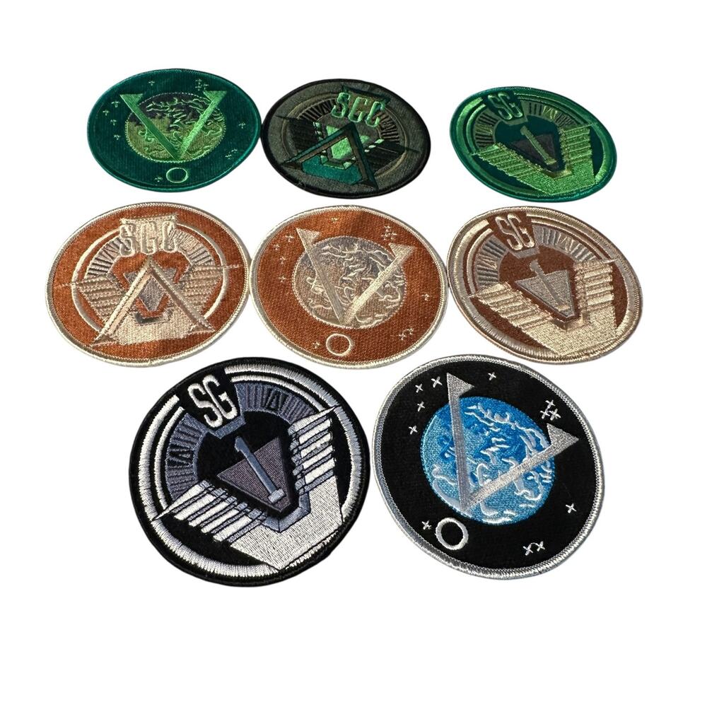Lot of 8 Different Stargate SG-1 3" Round Patches New